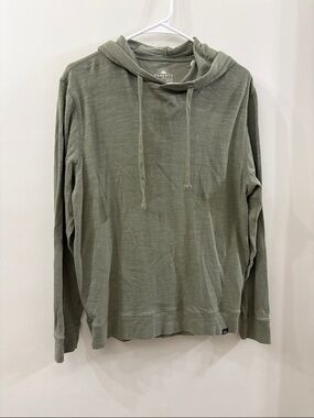 Faherty Men’s Olive Green Lightweight Hoodie Shirt - new w/o tag - medium